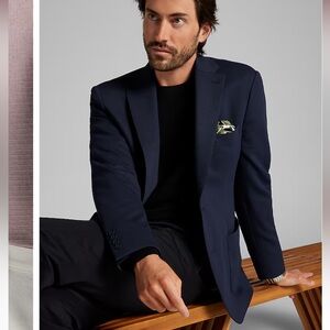 NWT Calvin Klein slim fit infinite stretch mens navy suit jacket SZ 42 SH.